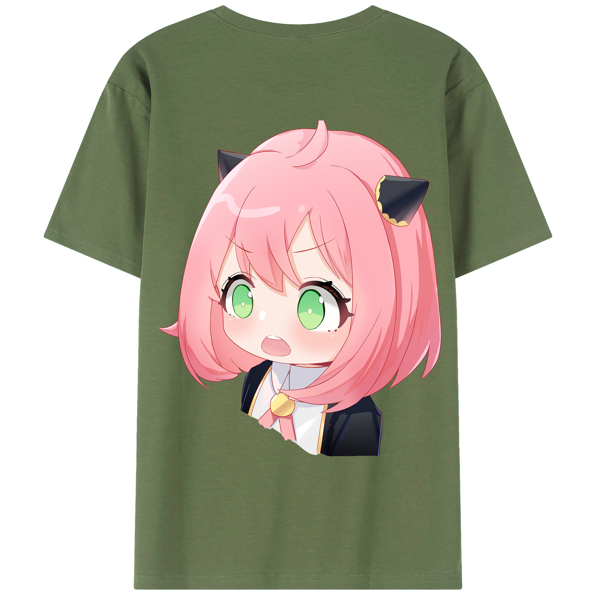 （画像用） SPY×FAMILY间谍家家酒 綿100％ メンズ半袖Tシャツ（バックプリント） 通気性